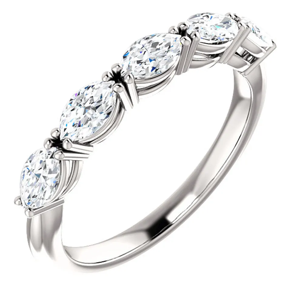 1 1/2Ct Oval Moissanite Wedding Ring Available in White, Yellow or Rose Gold