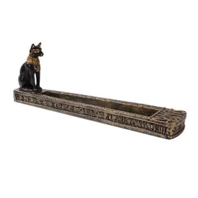 10.25" Bastet Stick Incense Burner