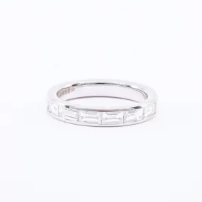 14K WHITE GOLD BAGUETTE DIAMODN WEDDING BAND 0.93CTW