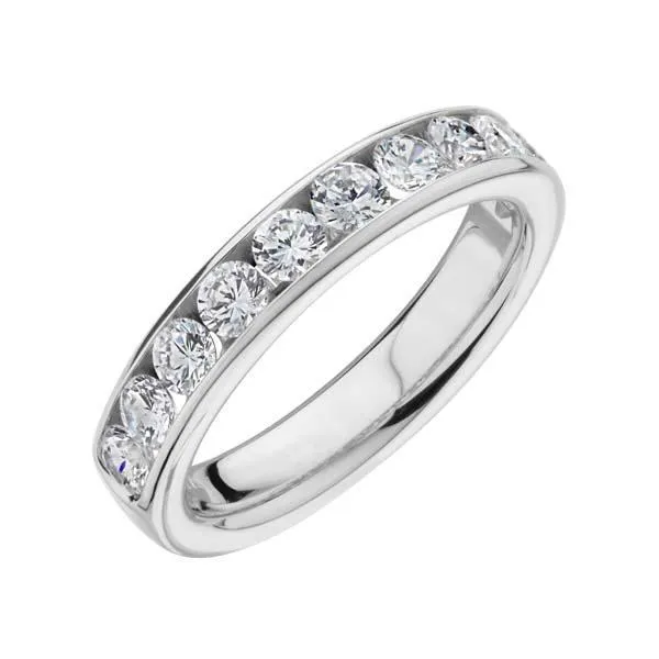 14K WHITE GOLD CHANNEL-SET DIAMOND BAND 0.24CTW