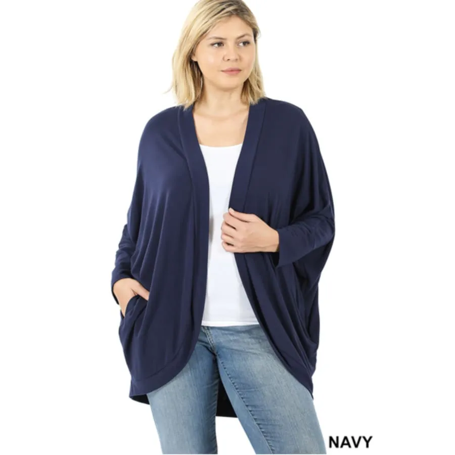 3/4 Sleeve Cocoon Wrap Cardigan