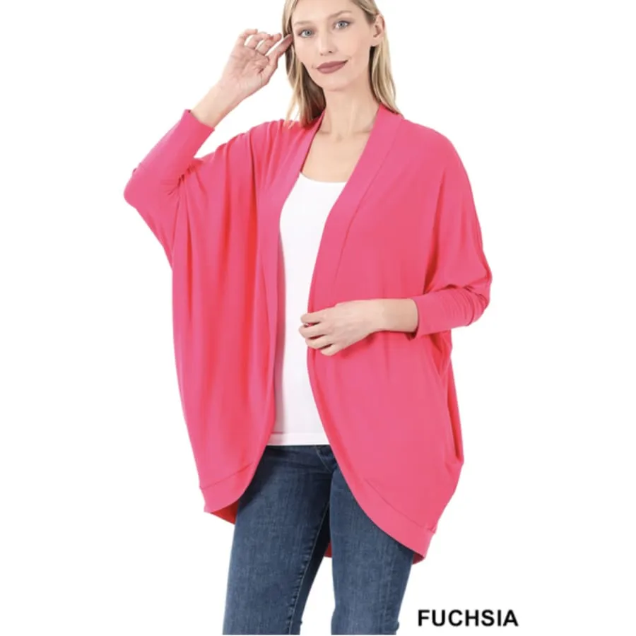 3/4 Sleeve Cocoon Wrap Cardigan