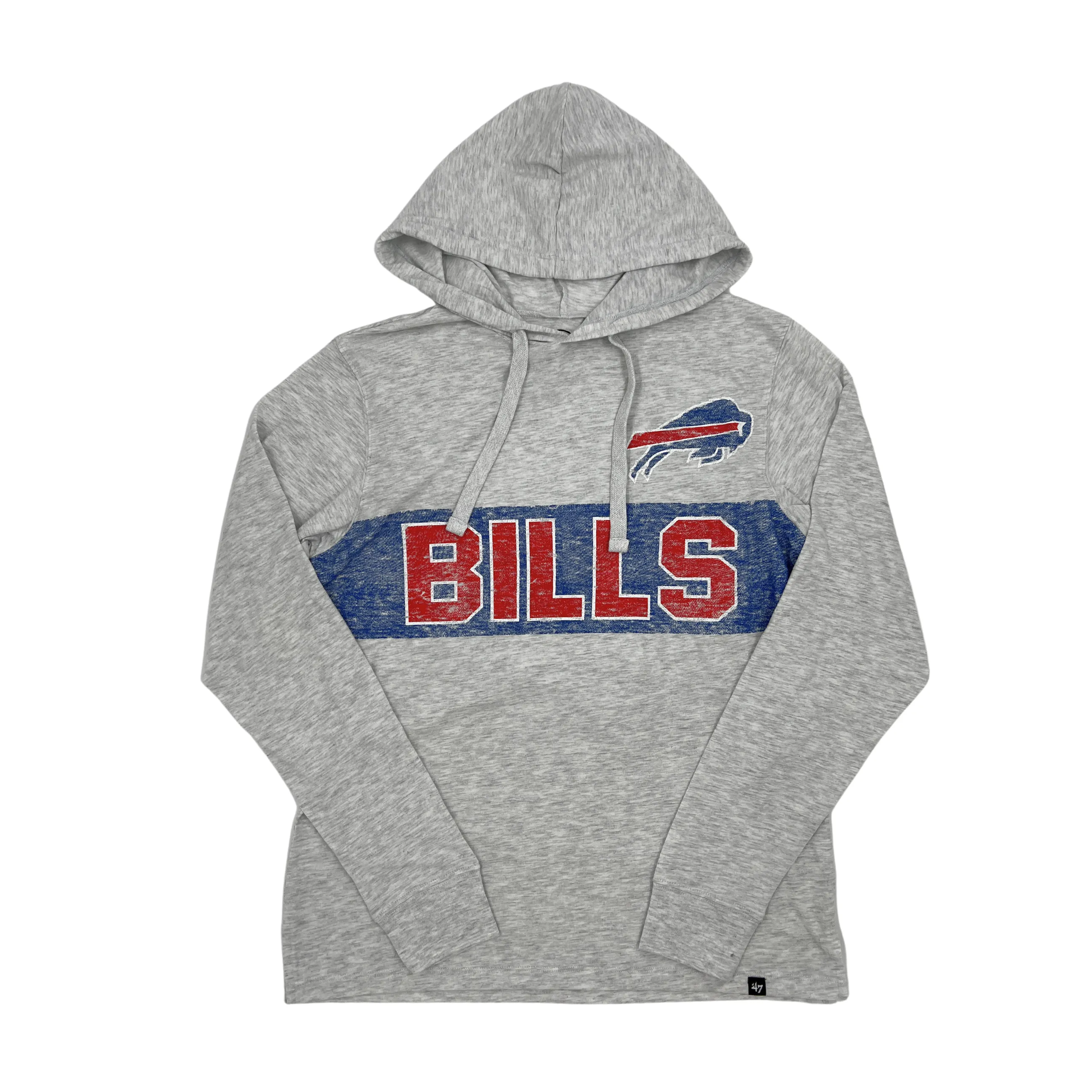 '47 Brand Buffalo Bills Relay Gray Lightweight Hoodie