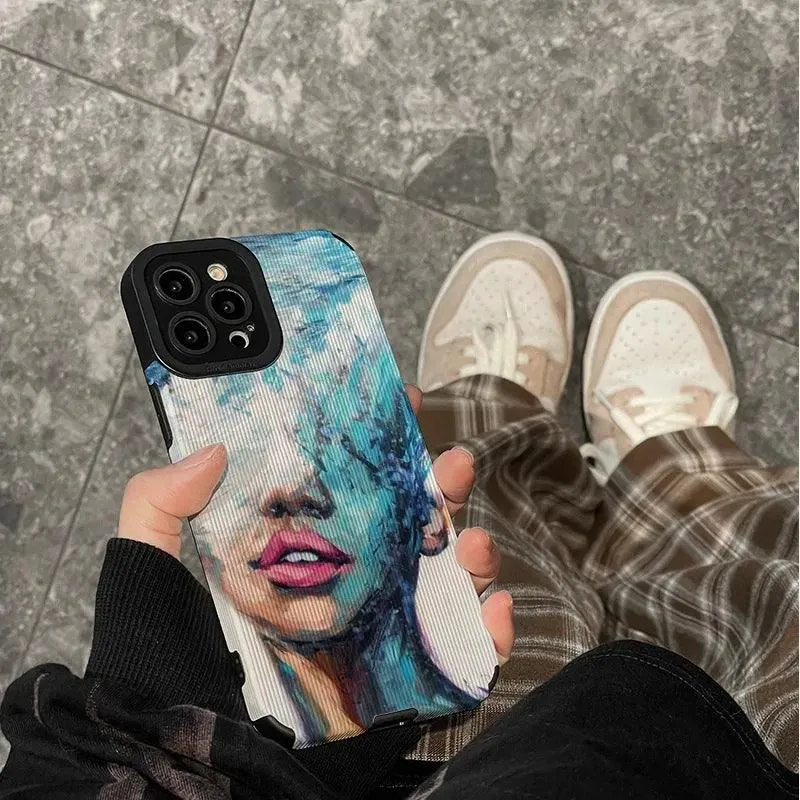 Art Portrait Cute Phone Case for iPhone 15, 14, 13, 11, 12 Pro Max, Mini, 7, 8 Plus, XS Max, XR