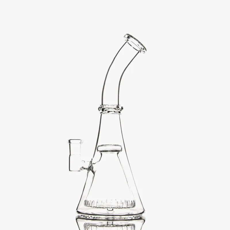 Bent Neck Bong With Slitted Cuts