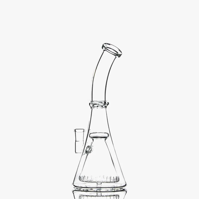 Bent Neck Bong With Slitted Cuts