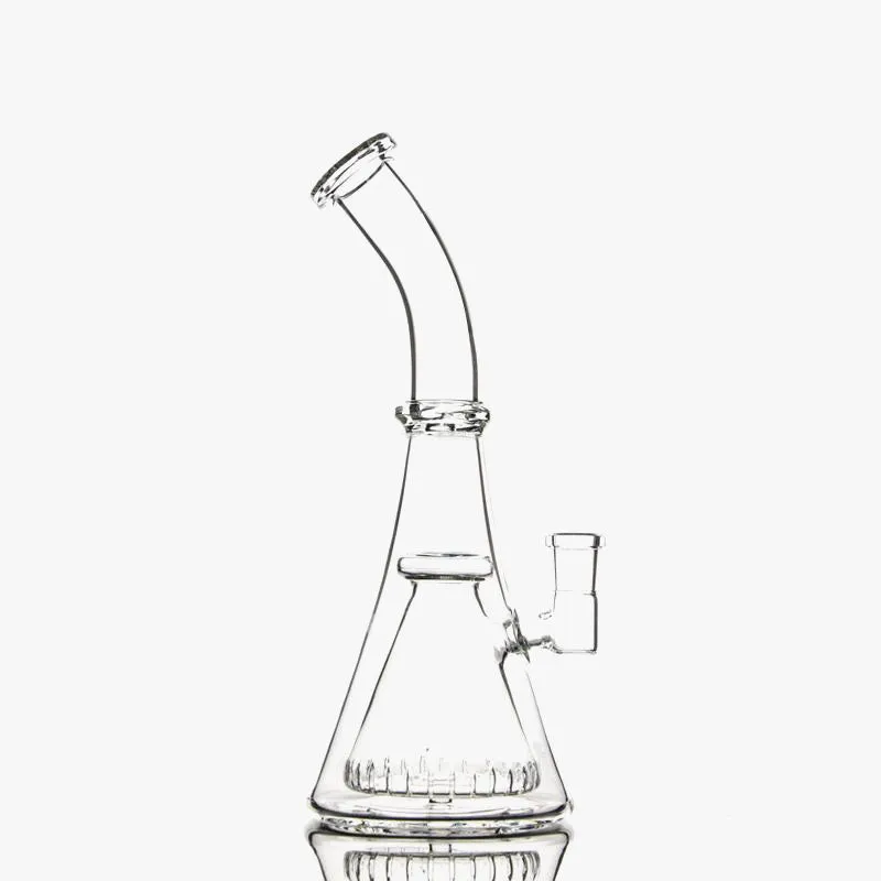 Bent Neck Bong With Slitted Cuts