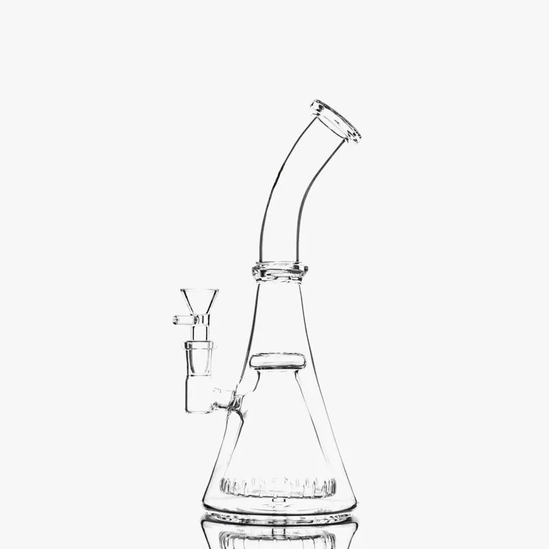 Bent Neck Bong With Slitted Cuts