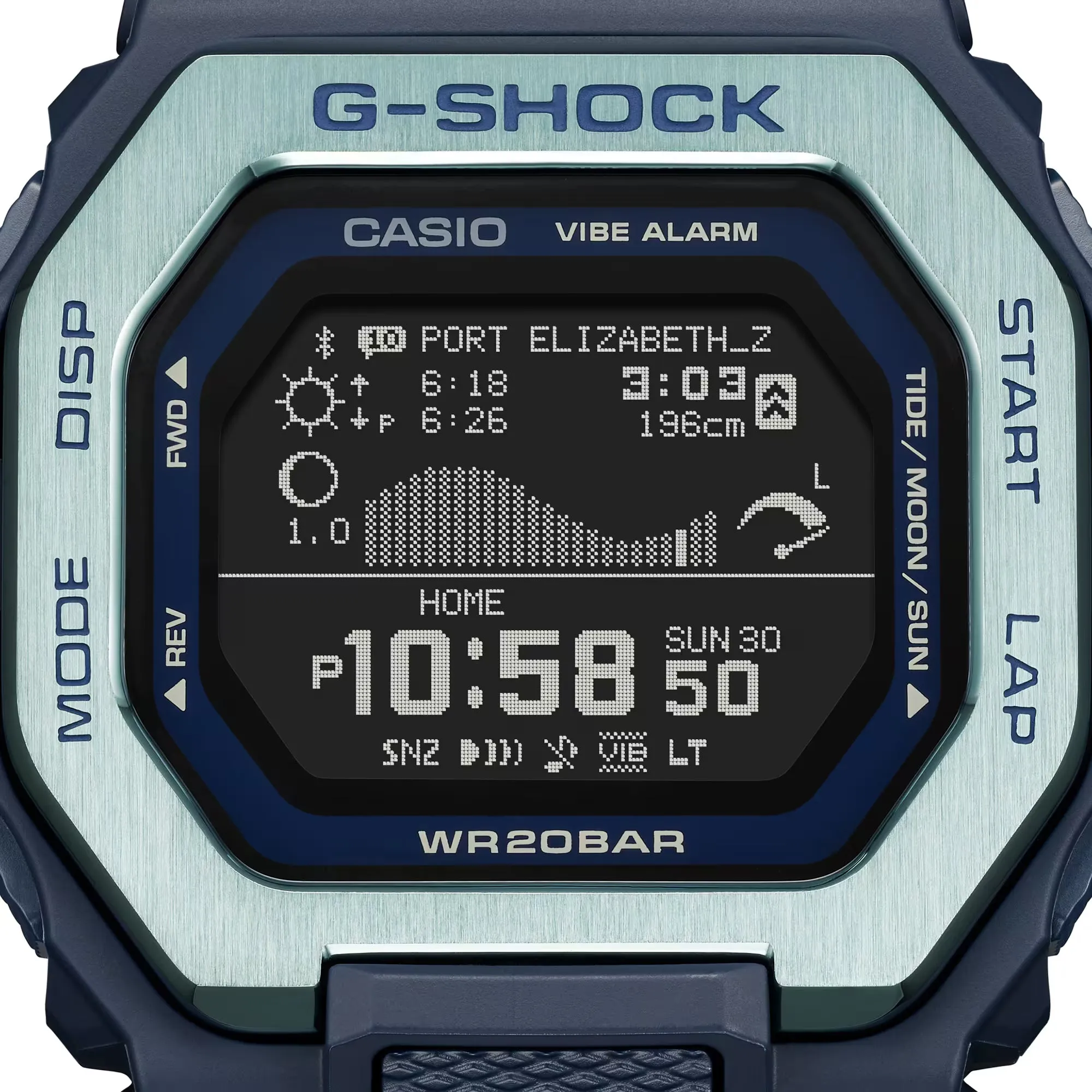 Casio G-SHOCK G-LIDE GBX100TT-2 Blue Neutral Surf Surfer Men's Tide Watch