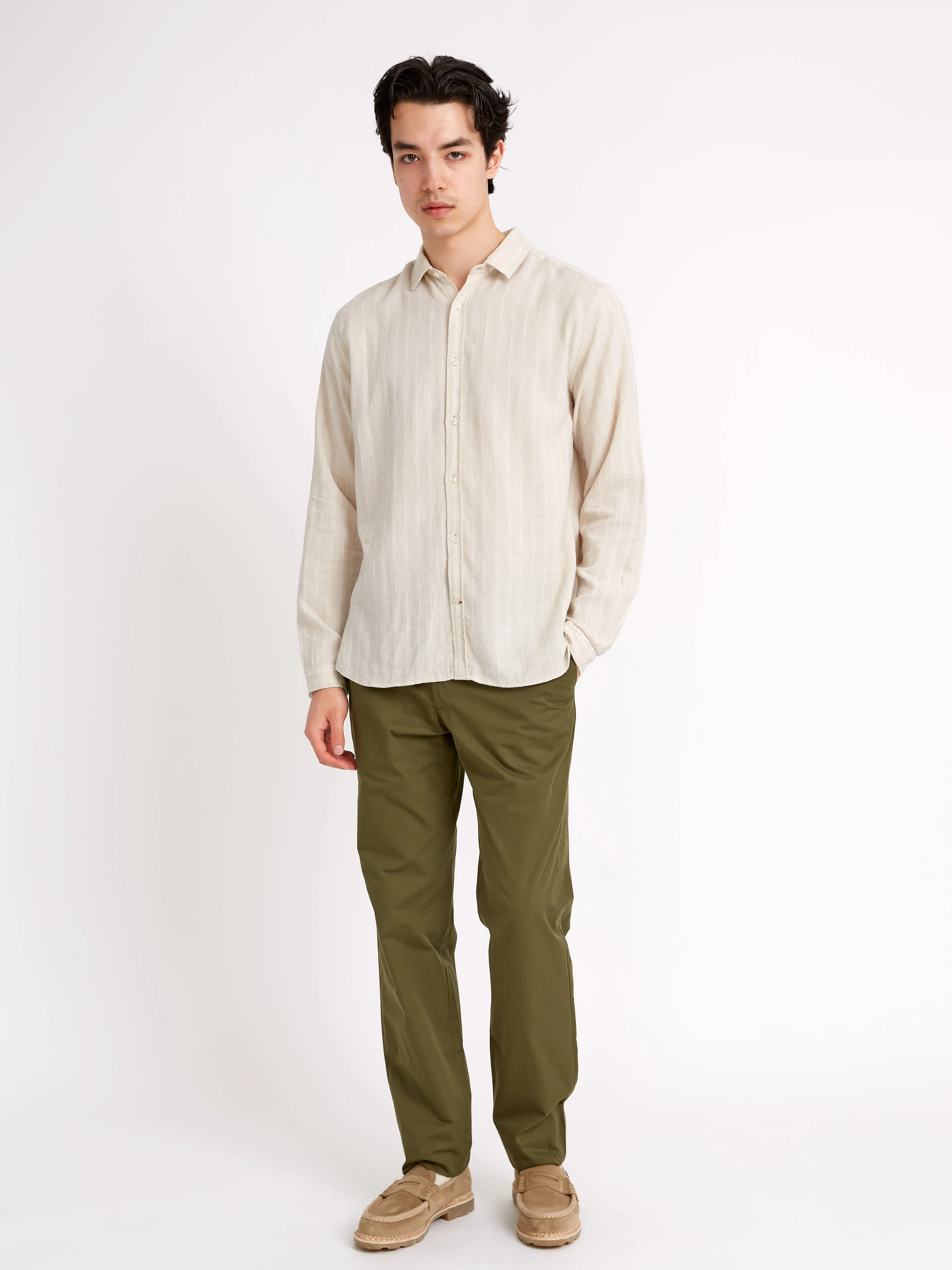 Clerkenwell Tab Shirt Randal Cream