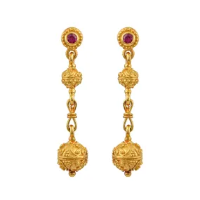 Empress Maria Komnini Byzantine Gold Earrings