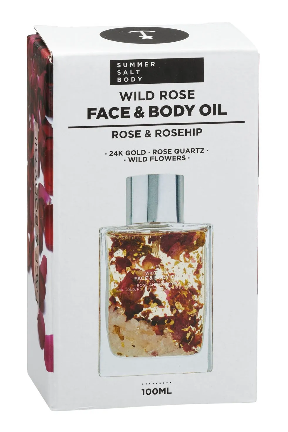 Face   Body Oil - 100ml - Gold Flakes, Wild Rose