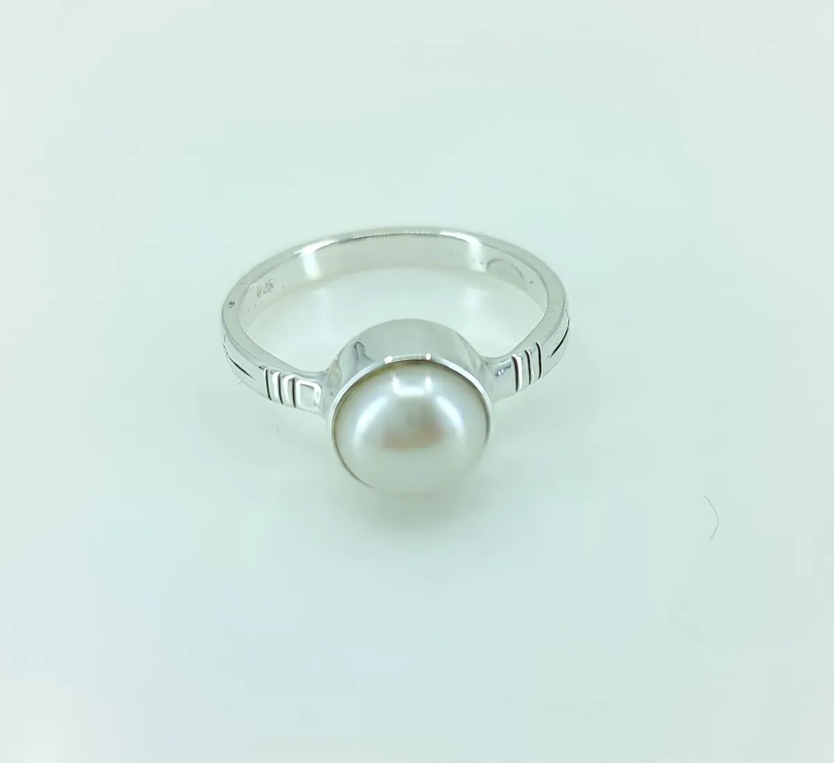 Freshwater Pearl 925 Solid Sterling Silver Handmade Ring Size 4-13 US