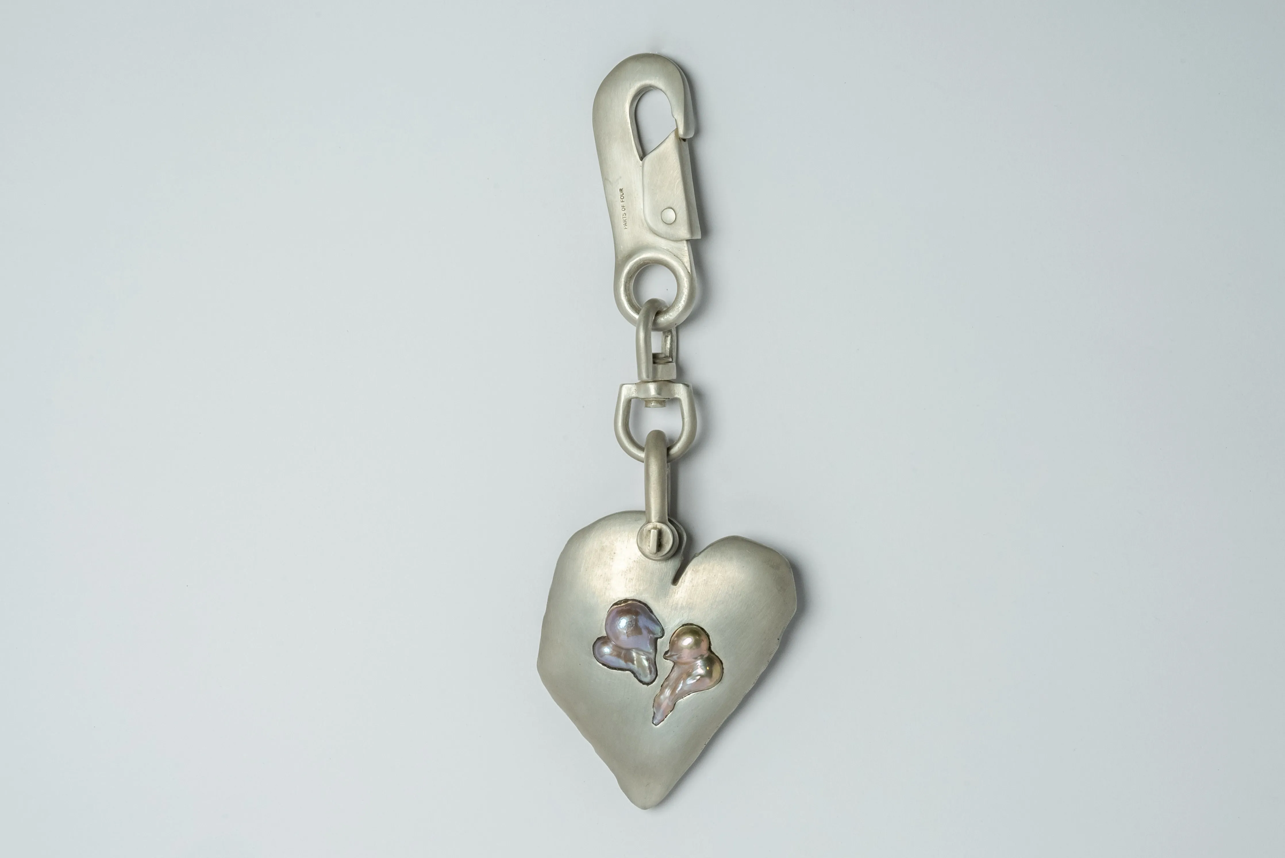 Jazz's Solid Heart Charm (Big, 2 Rainbow Pearls, AS RPRL)