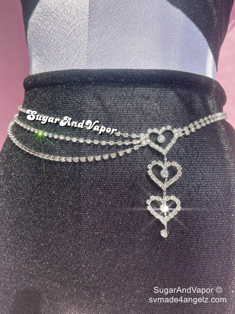 Kyra Bling Hearts Belly Chain