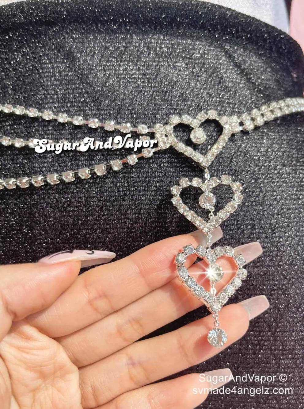 Kyra Bling Hearts Belly Chain