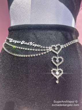 Kyra Bling Hearts Belly Chain