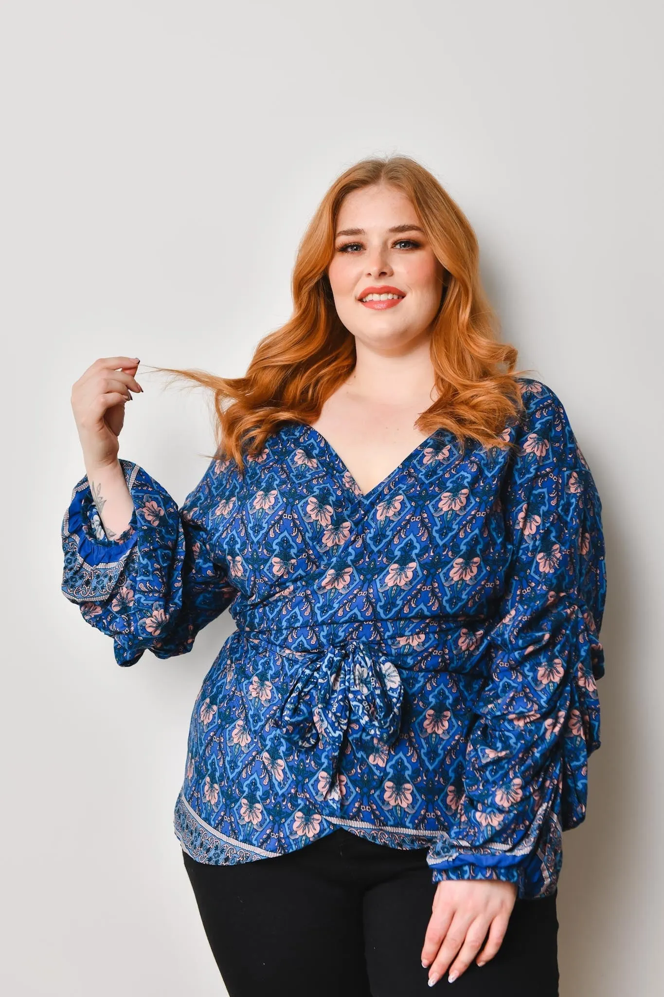 Layla Blue Boho Top