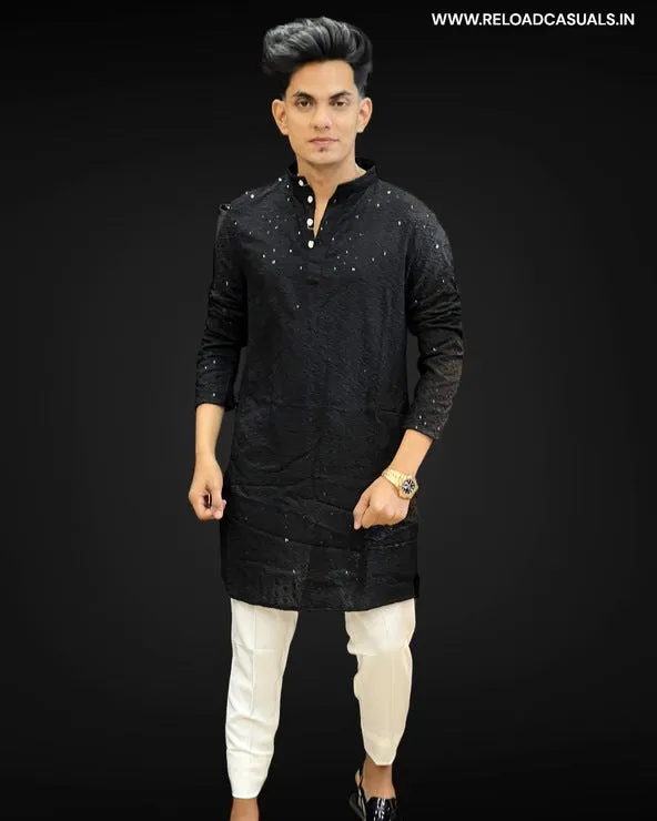 Lucknowi Kurta & Plain Pant - Combo