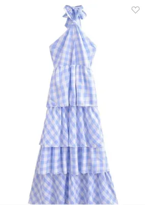 Lulu Gingham Maxi Dress