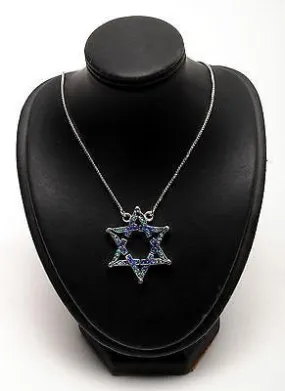 Magen David Pendant Mix Color Gemstone Sterling Silver 925 #5