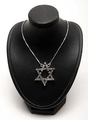 Magen David Pendant Mix Color Gemstone Sterling Silver 925 #5