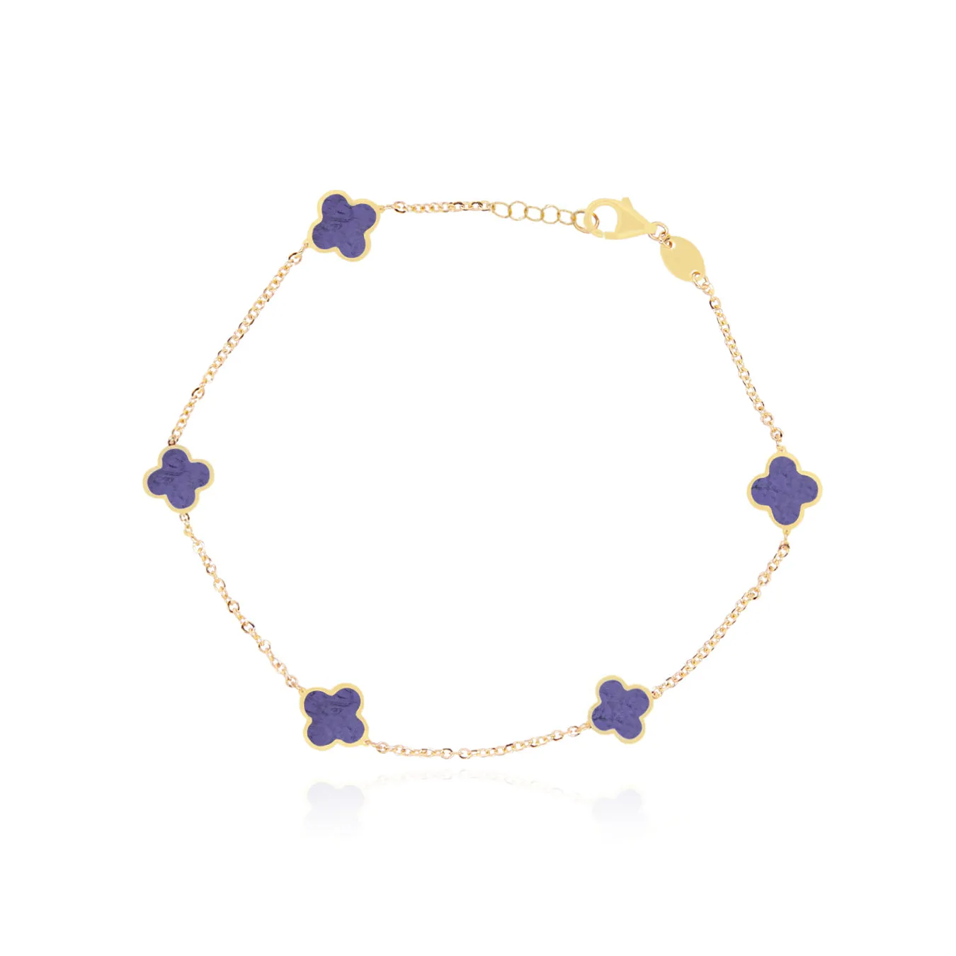 Mini Amethyst Clover Bracelet