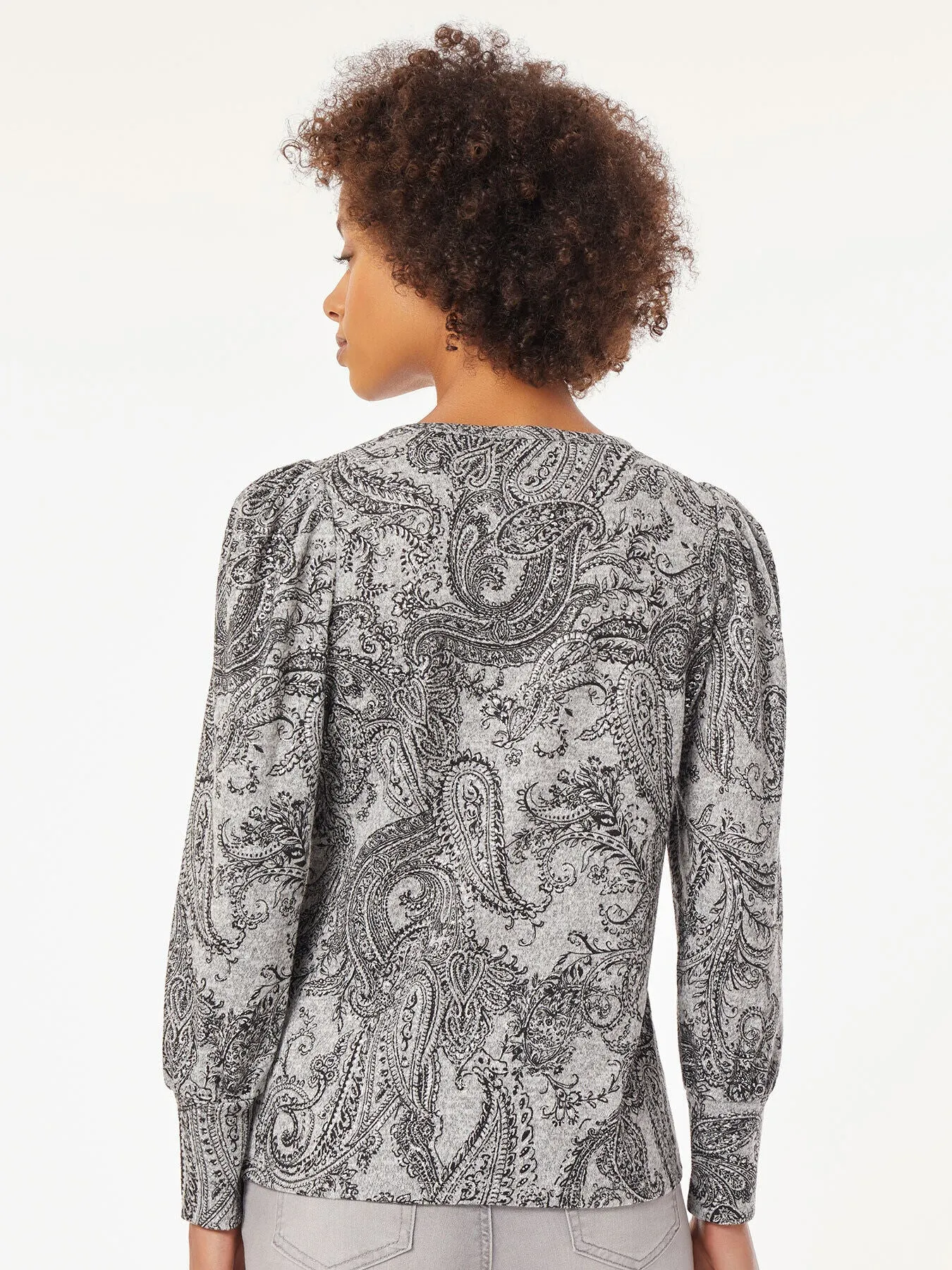 Paisley Puff Sleeve Tunic