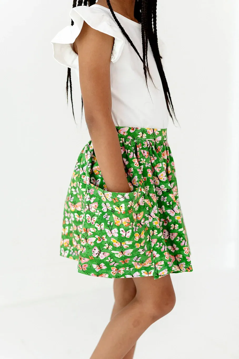 Pocket Skort in Bold Butterfly