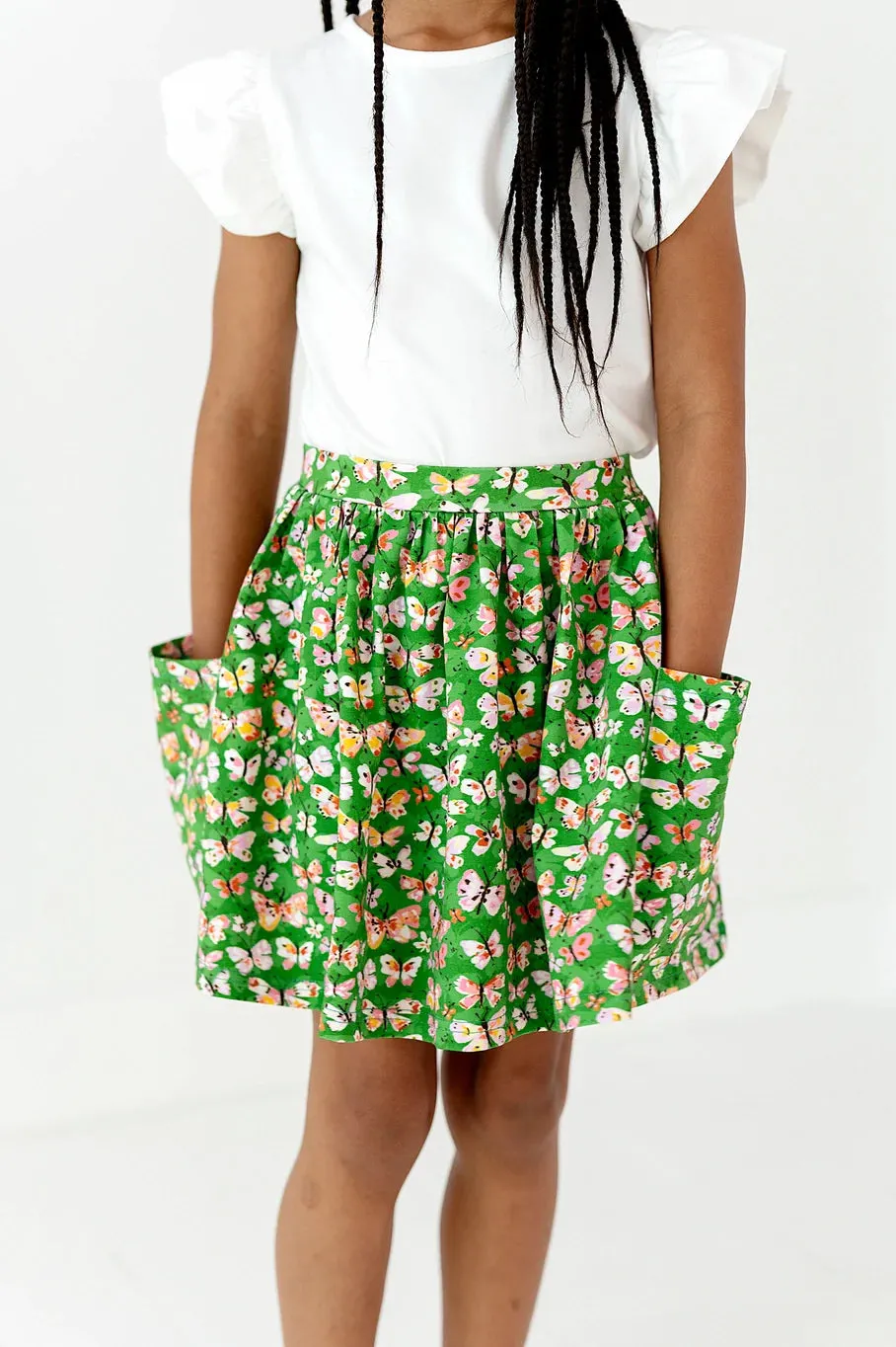 Pocket Skort in Bold Butterfly