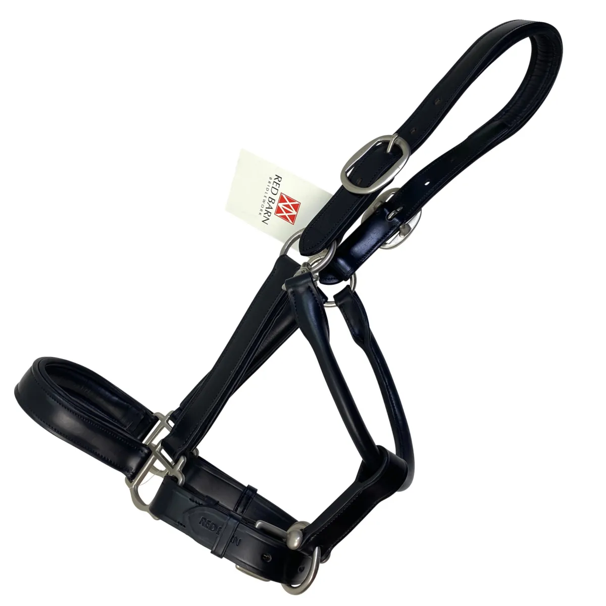 Red Barn 'Kelly' Show Halter in Black/Brushed Nickel - Cob