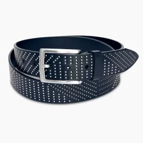 Ricco Vintage Leather Belt (Dark Blue)