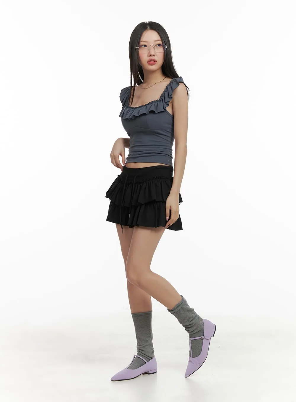 String Frill Mini Skort CA409