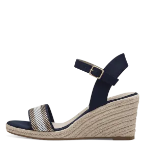 Tamaris Navy Wedge Sandal