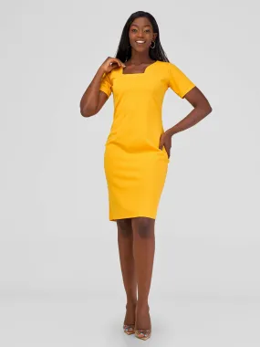 Timyt Urban Wear-Sunshine Anchor Dress - Yellow